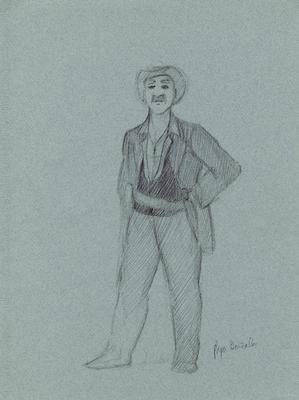 Costume Sketch, Papa Gonzales (Summer and Smoke, 1996)     (2012.220.19)