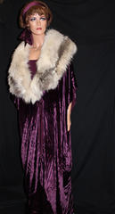 Duchess Stephanie Lamberti Royal Purple Dress and Fur Trimmed Coat (Death Takes a Holiday) 