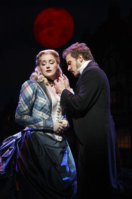 Production Photograph Featuring Betsy Wolfe and Will Chase (The Mystery of Edwin Drood)  (2013.200.6)
