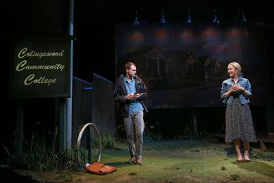 Production Photograph Featuring Christopher Denham and Sarah Goldberg (The Unavoidable Disappearance of Tom Durnin)   (2013.200.21)