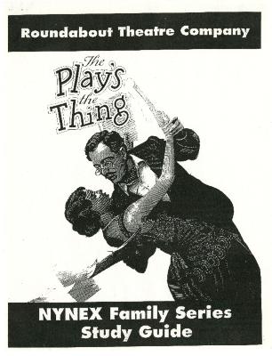 The Play's the Thing 1995 Study Guide (2014.501.20)