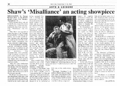 Misalliance (1997) Press Clippings File (2016.130.14)