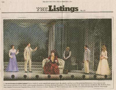 Press Clippings (Importance of Being Earnest, The, 2010) (2016.130.27)
