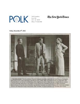 Winslow Boy, The (2013) Press Clippings File (2016.130.40)