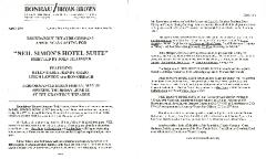 Neil Simon's Hotel Suite Press Clippings File