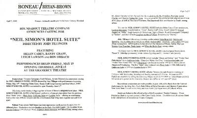 Neil Simon's Hotel Suite Press Clippings File (2017.130.1)