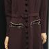 Burgandy Crepe Dress with Velvet Detail (Present Laughter) (2011.150.31)