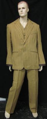 Proprietor Tan Striped Three Piece Suit (Assassins) (2011.150.38)