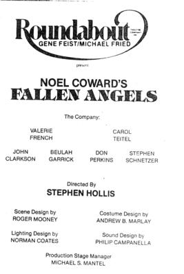 Playbill (Fallen Angels) (2011.350.140)