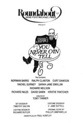 Playbill (You Never Can Tell, 1977)