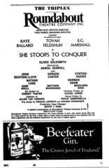 Playbill (She Stoops to Conquer, 1984)