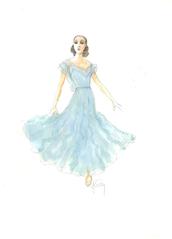 Costume Sketch, Hope Harcourt, De Lovely (Anything Goes)