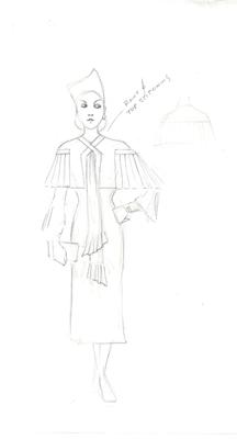 Costume Sketch, Female Ensemble Singer #1 (Anything Goes)  (2011.220.30)