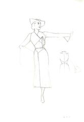 Costume Sketch, Hope Harcourt Sketch #1 (Anything Goes)
