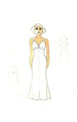 Costume Sketch, Erma Strapless Gown (Anything Goes)