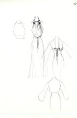 Costume Sketch, Female Ensemble Singer #2, Gown Details (Anything Goes)