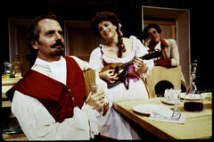 Production Photograph Featuring Edward Zang and Tovah Feldshuh (The Mistress of the Inn) 
