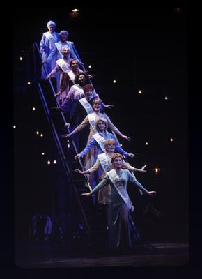 Production Photograph Featuring Ensemble on Staircase (Follies)  (2011.200.471)