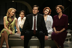 Production Photograph featuring Vivienne Benesch, Jessica Hecht, Peter Krause, Carla Gugino and Candy Buckley (After the Fall)