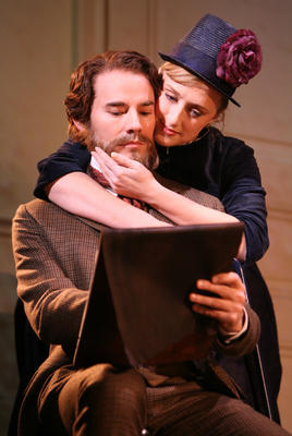 Production Photograph Featuring Daniel Evans and Jenna Russell (Sunday in the Park with George) (2011.200.1034)