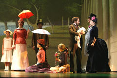 Production Photograph Featuring Alison Horowitz, Jessica Molaskey, Drew McVety, Brynn O'Malley, Jessica Grove, Daniel Evans, Michael Cumpsty and Jenna Russell (Sunday in the Park with George) 