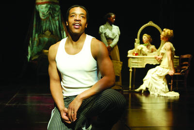 Production Photograph Featuring Russell Hornsby, Viola Davis and Arija Bareikis (Intimate Apparel)  (2011.200.1028)