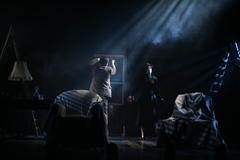 Production Photograph Featuring Jennifer Ferrin and Charles Edwards (The 39 Steps)