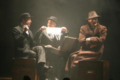 Production Photograph Featuring Arnie Burton, Cliff Saunders, and Charles Edwards (The 39 Steps)