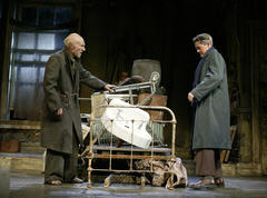 Production Photograph Featuring Patrick Stewart and Kyle MacLachlan (The Caretaker, 2003)