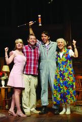 Production Photograph Featuring Mary Catherine Garrison, France Sternhagen, Kevin Cahoon, and Matthew Broderick (The Foreigner)