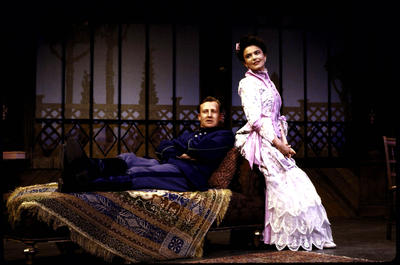 Production Photograph Featuring Daniel Gerroll and Roma Downey (Arms and the Man (1989)) (2011.200.796)