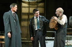Production Photograph Featuring Patrick Stewart, Aidan Gillen, and Kyle MacLachlan (The Caretaker, 2003)