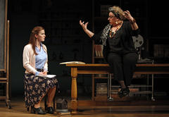 Production Photograph Featuring Betty Gilpin and Jayne Houdyshell (The Language Archive) 