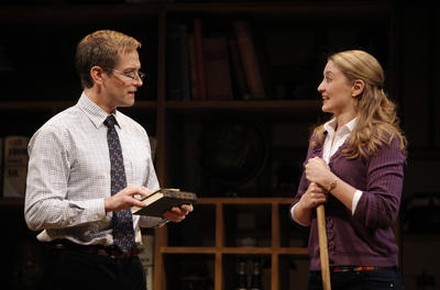 Production Photograph Featuring Matt Letscher and Heidi Schreck (The Language Archive)  (2011.200.1063)