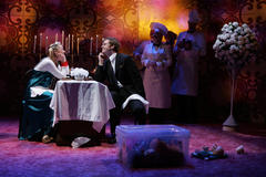 Production Photograph Featuring Mamie Gummer and Michael C. Hall (Mr. Marmalade)