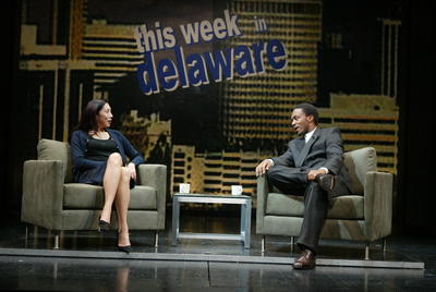 Production Photograph Featuring Jodi Long and Anthony Mackie (McReele)   (2011.200.1146)