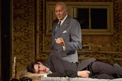 Production Photograph Featuring Adam Driver and Frank Langella (Man and Boy)  (2011.200.1132)