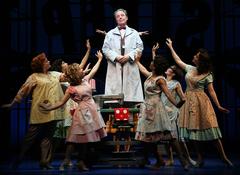 Production Photograph Featuring Michael McKean and Cast in Time I Save (The Pajama Game) 