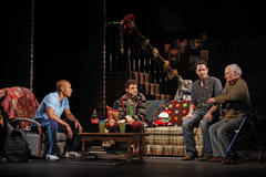 Production Photograph Featuring Jonathan Louis Dent, Chris Perfetti, Santino Fontana and Yusef Bulos (Sons of the Prophet)  