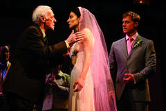 Production Photograph Featuring John Mahoney, Annie Parisse and Alan Tudyk (Prelude to a Kiss) 