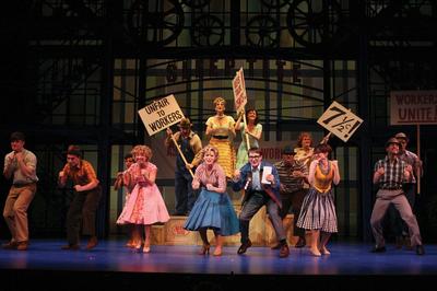 Production Photograph Featuring Kelli O'Hara and Cast in Seven and a Half Cents (The Pajama Game)   (2011.200.1224)