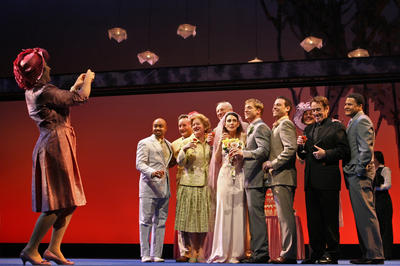 Production Photograph Featuring Annie Parisse and Alan Tudyk with Cast (Prelude to a Kiss)   (2011.200.1266)