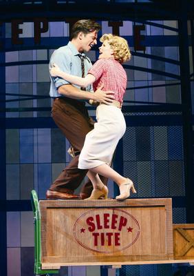 Production Photograph Featuring Kelli O'Hara and Harry Connick, Jr. in There Once Was a Man (The Pajama Game)   (2011.200.1225)