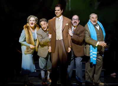 Production Photograph Featuring Joyce Van Patten, Chip Zien, Christopher Innvar, Lewis J. Stadlen and Hal Robinson (The People in the Picture)    (2011.200.1245)