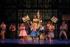Production Photograph Featuring Kelli O'Hara and Cast in Seven and a Half Cents (The Pajama Game)  