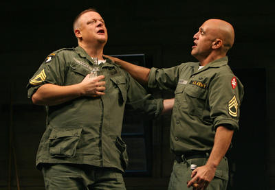 Production Photograph Featuring Larry Clarke and John Sharian (Streamers)       (2012.200.13)