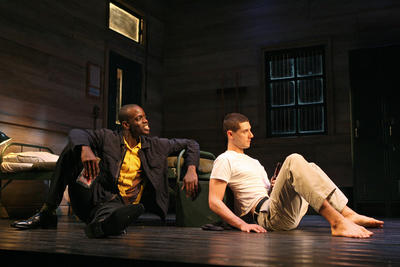 Production Photograph Featuring Ato Essandoh and Hale Appleman (Streamers)    (2012.200.10)