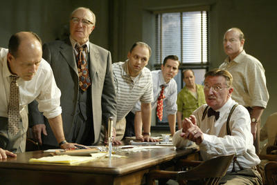 Production Photograph Featuring Kevin Geer, Philip Bosco, Michael Mastro, Adam Trese, John Pankow, Peter Friedman and Larry Bryggman (Twelve Angry Men)    (2012.200.45)