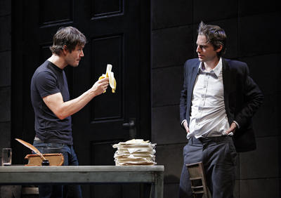 Production Photograph Featuring Mark-Paul Gosselaar and Justin Kirk (The Understudy) (2012.200.49)