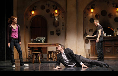 Production Photograph Featuring Julie White, Justin Kirk and Mark-Paul Gosselaar (The Understudy) (2012.200.47)